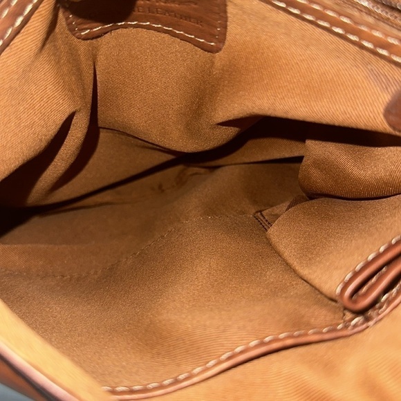 NEW YORK TORONTO Brown Genuine Leather Satchel Purse - Picture 7 of 7